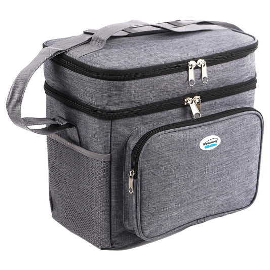 Brentwood Kool Zone 12 Can Insulated Cooler Bag in Grey with Hard Liner LuxuryLifeWay Online Store