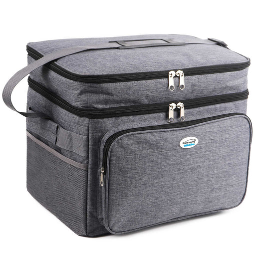 Brentwood Kool Zone 30 Can Insulated Cooler Bag in Gray with Hard Liner LuxuryLifeWay Online Store