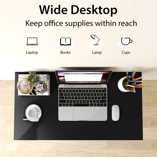 31 Inch Space-saving Folding Computer Desk for Home Office-Natural