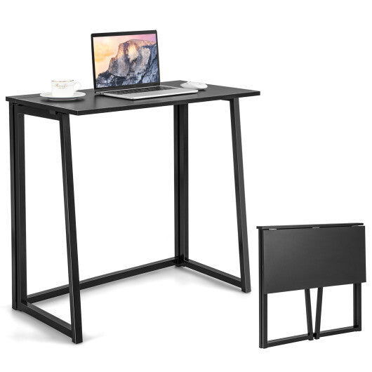 31 Inch Space-saving Folding Computer Desk for Home Office-Natural