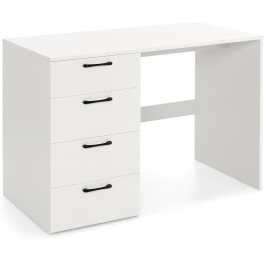 43.5 Inch Computer Desk with 4 Large Drawers-White LuxuryLifeWay Online Store