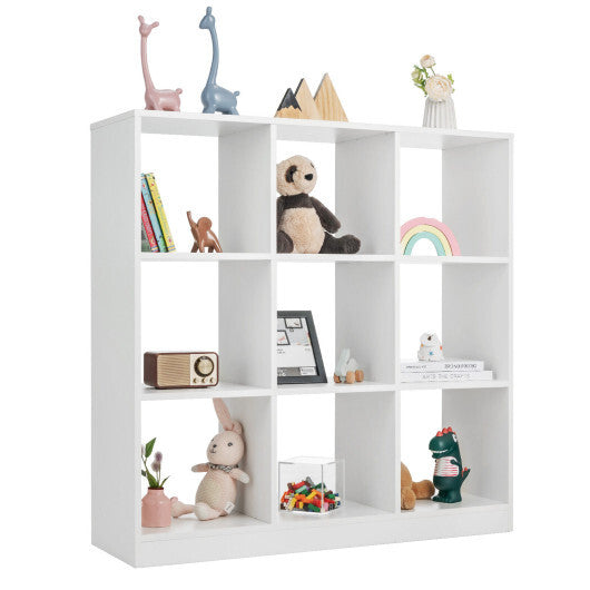 Modern 9-Cube Bookcase with 2 Anti-Tipping Kits for Books Toys Ornaments-White - Color: White LuxuryLifeWay Online Store