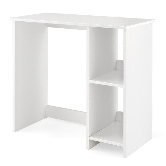 31.5 Inch  Modern Home Office Desk with 2 Compartments-White LuxuryLifeWay Online Store