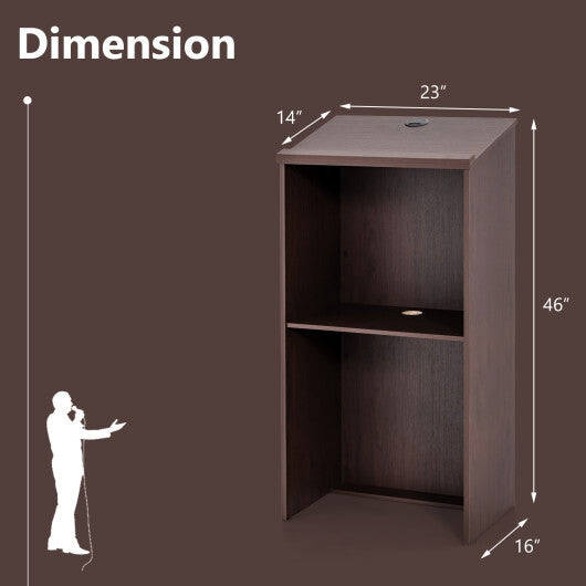 Wooden Floor Standing Podium Speaking Lectern LuxuryLifeWay Online Store