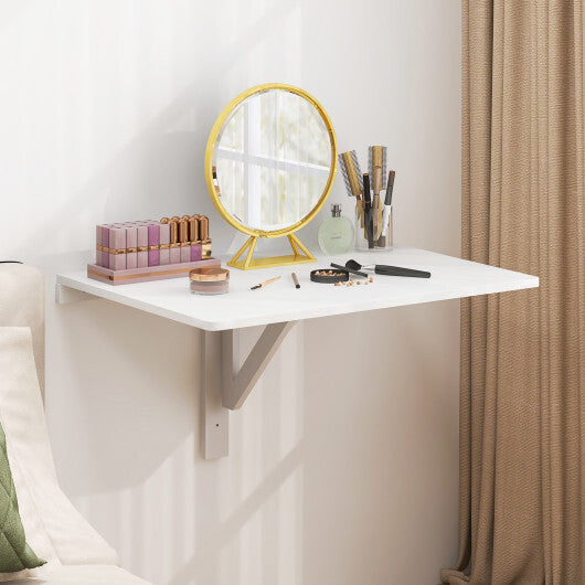 31.5 x 23.5 Inch Wall Mounted Folding Table for Small Spaces-White LuxuryLifeWay Online Store