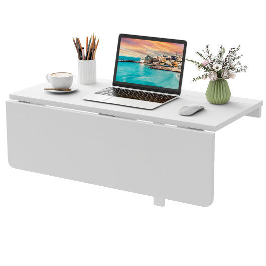 31.5 x 23.5 Inch Wall Mounted Folding Table for Small Spaces-White LuxuryLifeWay Online Store