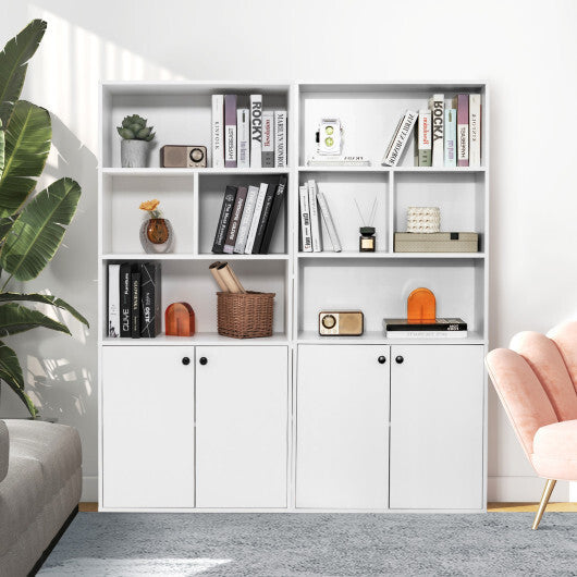 5-Tier Freestanding Bookcase with Open Cubes and Adjustable Shelf-White LuxuryLifeWay Online Store