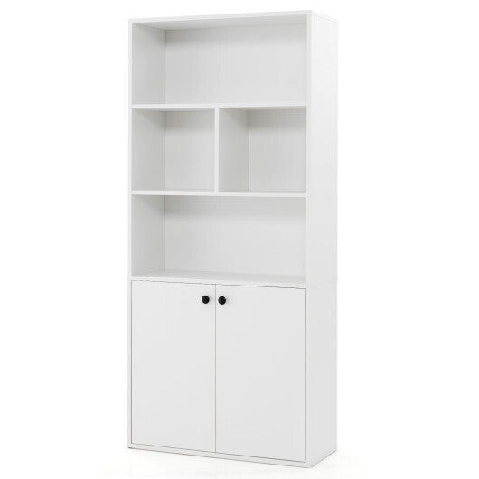 5-Tier Freestanding Bookcase with Open Cubes and Adjustable Shelf-White LuxuryLifeWay Online Store