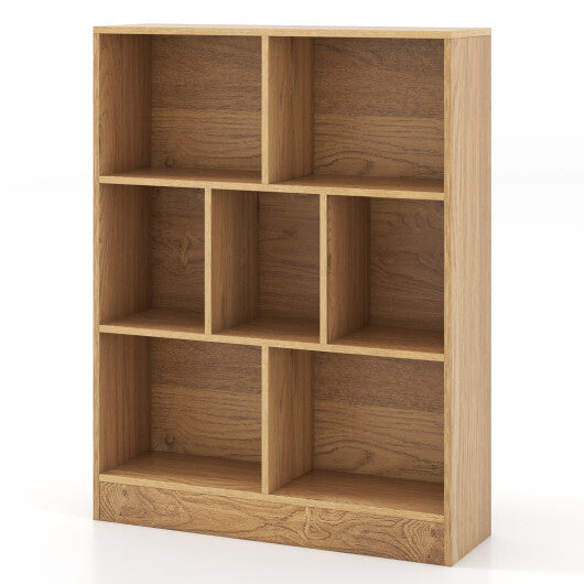 7-Section Freestanding Bookshelf for Kids Room Classroom Daycare Nursery-White LuxuryLifeWay Online Store