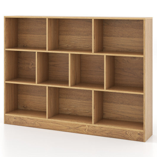 41 inches Wooden Toy Storage Organizer with 10 Cubes for Classroom Daycare Nursery Kindergarten-White LuxuryLifeWay Online Store