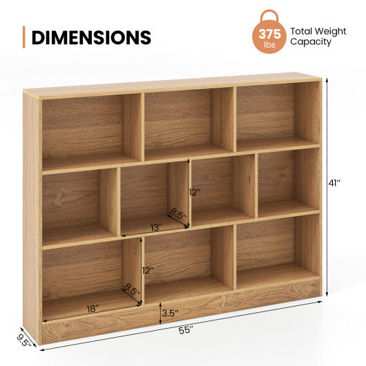41 inches Wooden Toy Storage Organizer with 10 Cubes for Classroom Daycare Nursery Kindergarten-White LuxuryLifeWay Online Store
