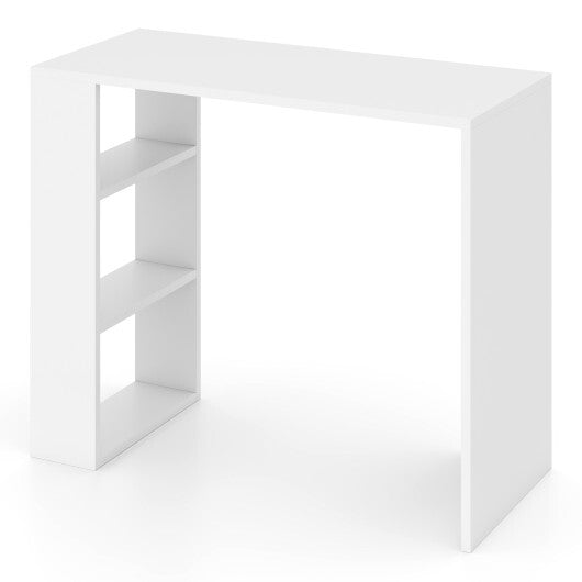 36 Inch White Computer Desk with 3 Open Shelves for Home Office Study-White LuxuryLifeWay Online Store