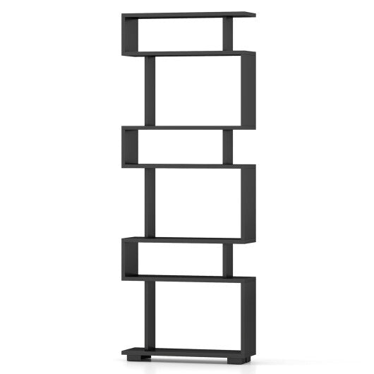 6-Tier Bookcase with Anti-Tipping Kit-White LuxuryLifeWay Online Store