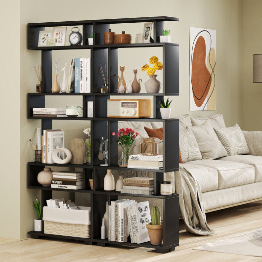 6-Tier Bookcase with Anti-Tipping Kit-White LuxuryLifeWay Online Store