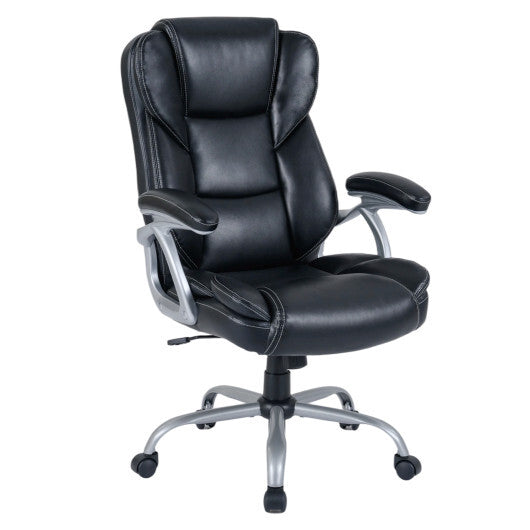 Executive Office Chair Leather Ergonomic Computer Desk Chair with Padded Seat and Armrests-Brown LuxuryLifeWay Online Store