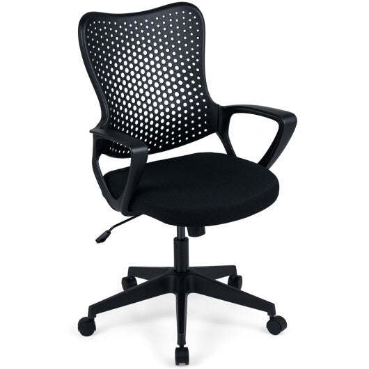 Ergonomic Office Chair Height Adjustable Computer Desk Chair with Breathable Butterfly Back-Black LuxuryLifeWay Online Store