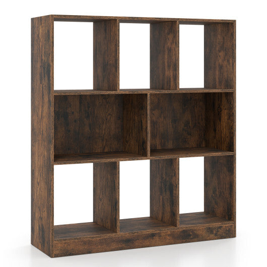 8-Cube Bookcase 3-Tier with 2-Sized Compartments and Anti-Tip Kits for Living Room-White LuxuryLifeWay Online Store