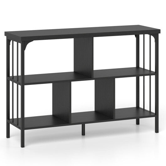 3-Tier Horizontal Cubby Bookshelf with Open Shelves-White LuxuryLifeWay Online Store
