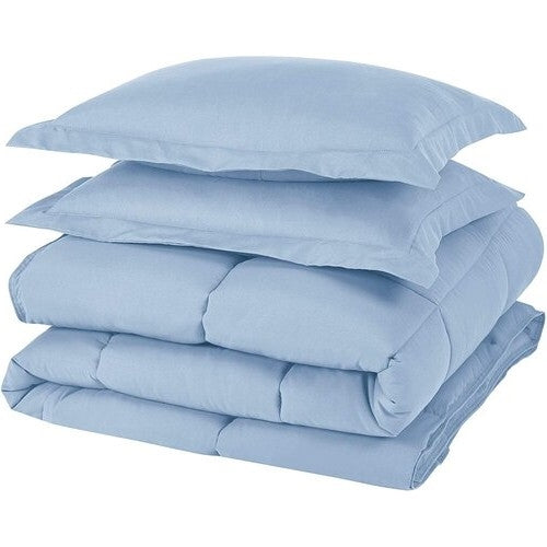 Queen Size Reversible Microfiber Down Alternative Comforter Set in Blue LuxuryLifeWay Online Store