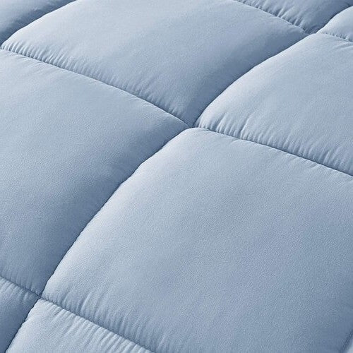 Queen Size Reversible Microfiber Down Alternative Comforter Set in Blue LuxuryLifeWay Online Store