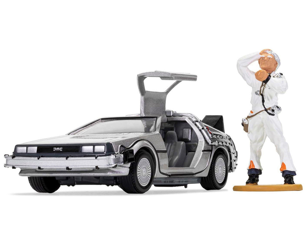 DMC DeLorean Time Machine with Doc Brown Figure "Back to the Future" (1985) Movie Diecast Model Car by Corgi LuxuryLifeWay Online Store