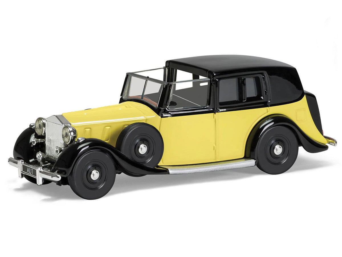 Rolls Royce Phantom III Sedanca de Ville Yellow with Black Top James Bond 007 "Goldfinger" (1964) Movie Diecast Model by Corgi LuxuryLifeWay Online Store