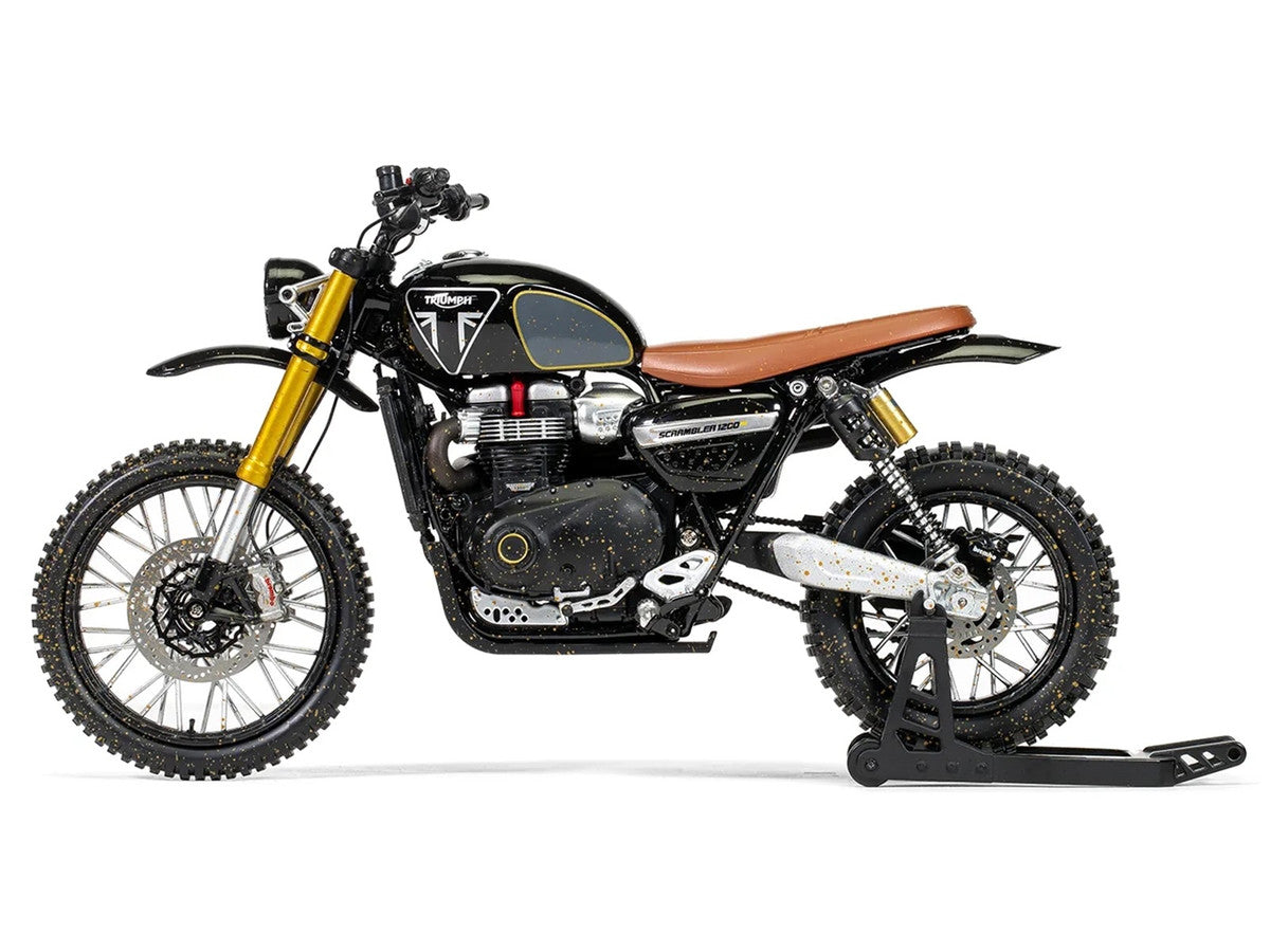 Triumph Scrambler 1200 XE Motorcycle Black (Dirty Version) James Bond 007 "No Time to Die" (2021) Movie Diecast Model Car by Corgi LuxuryLifeWay Online Store