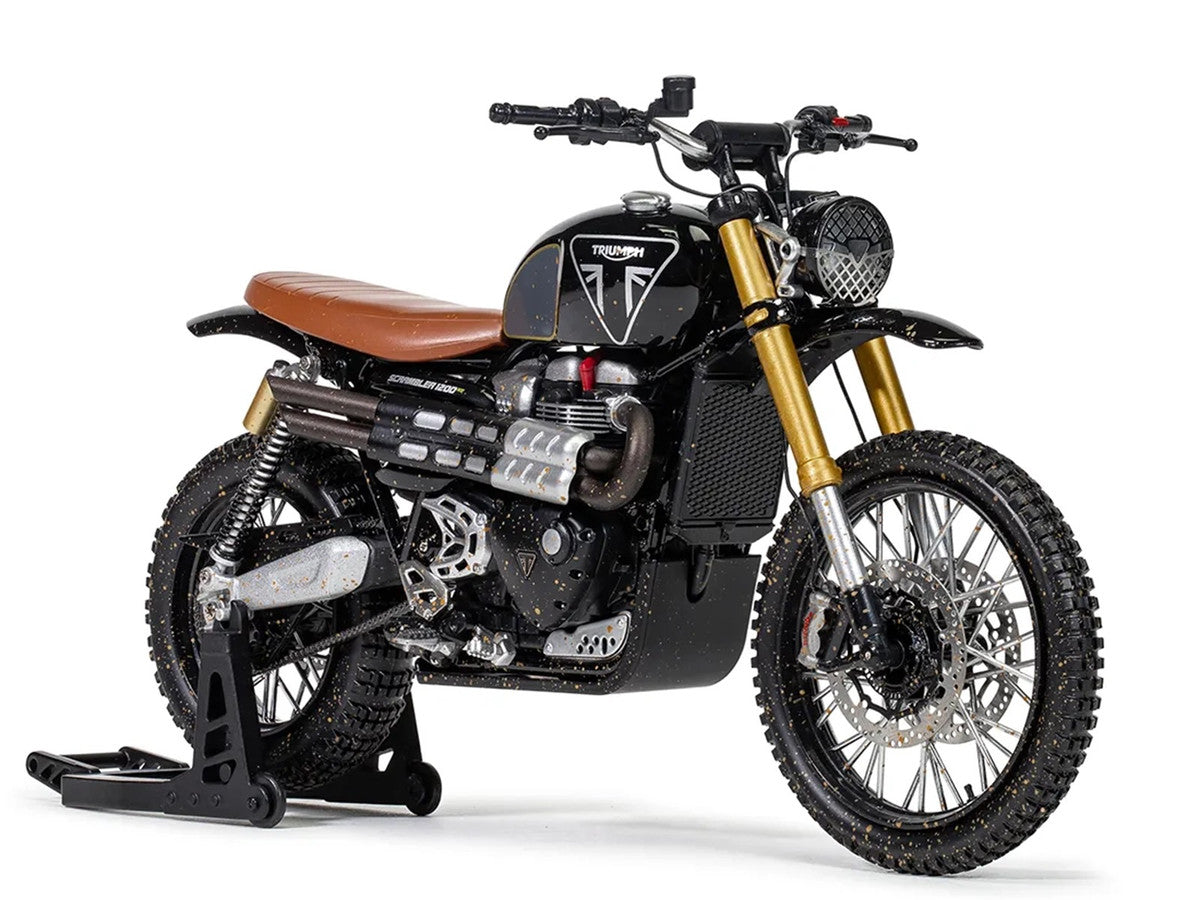 Triumph Scrambler 1200 XE Motorcycle Black (Dirty Version) James Bond 007 "No Time to Die" (2021) Movie Diecast Model Car by Corgi LuxuryLifeWay Online Store