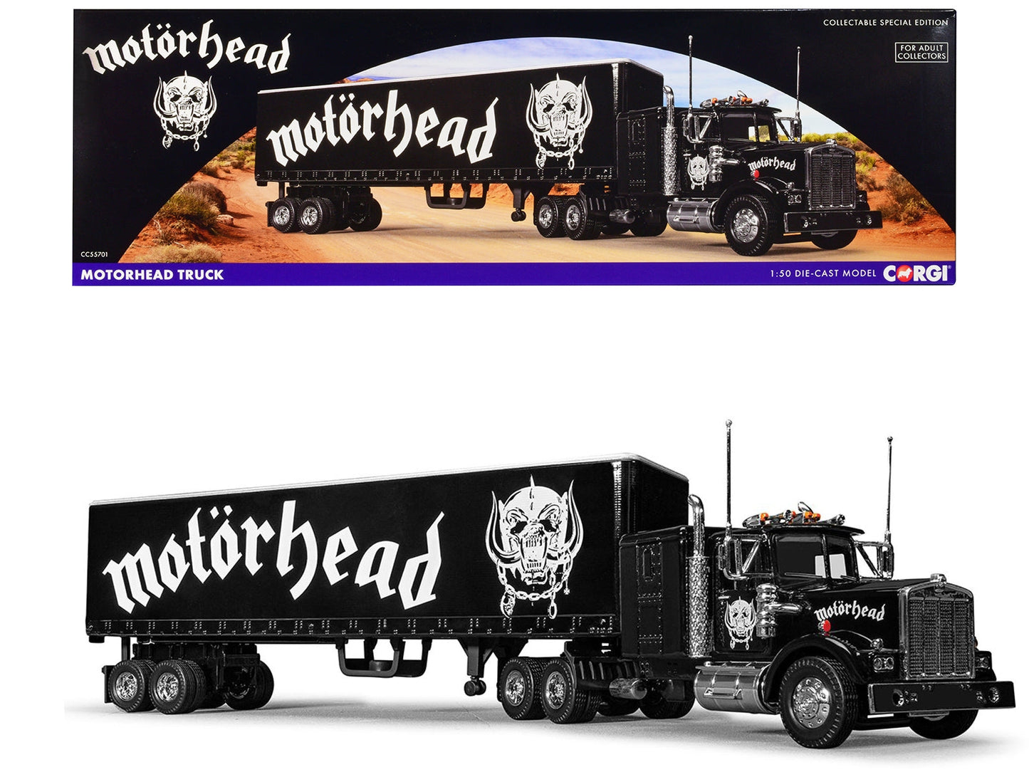 "Motorhead" Transport Truck Black 1/50 Diecast Model by Corgi LuxuryLifeWay Online Store