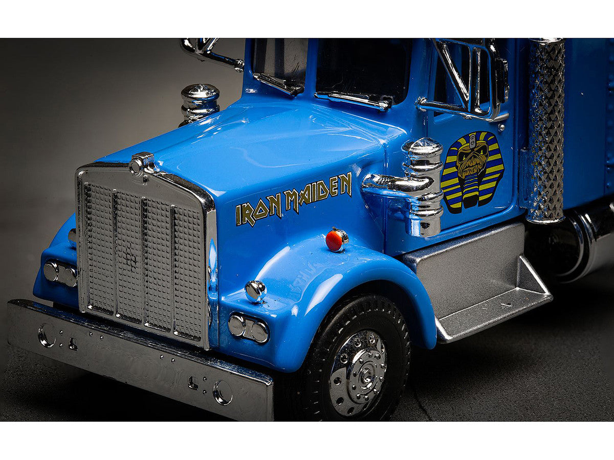 Iron Maiden "Powerslave" Transport Truck Blue "World Slavery Tour 1984-85" 1/50 Diecast Model by Corgi LuxuryLifeWay Online Store