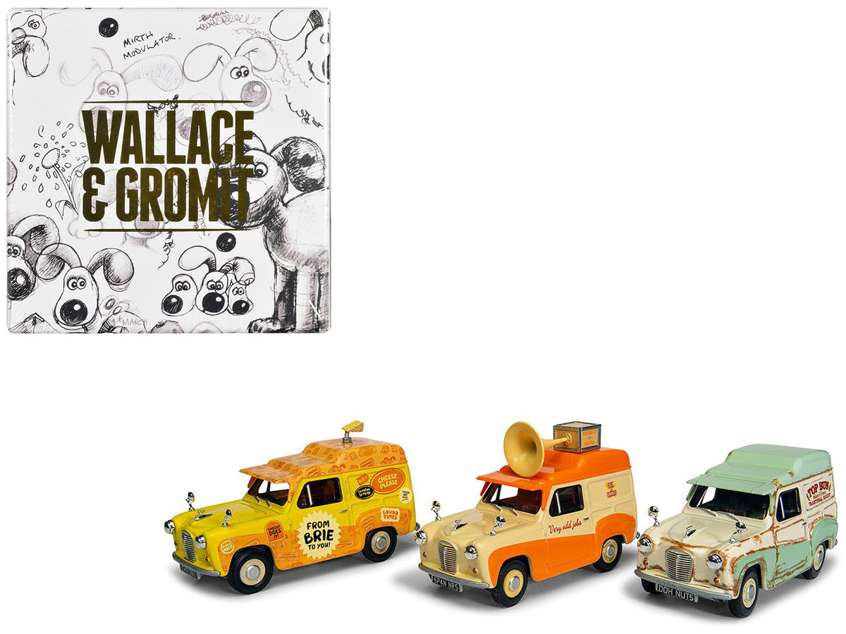 "Wallace & Gromit" Austin A35 Van Collection Set of 3 Pieces Diecast Model Cars by Corgi LuxuryLifeWay Online Store