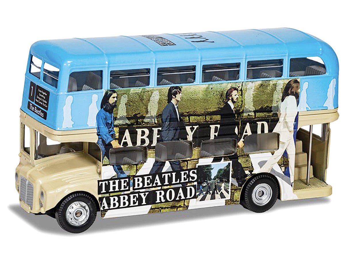The Beatles London Double Decker Bus "Abbey Road" Blue and Beige Diecast Model Car by Corgi LuxuryLifeWay Online Store