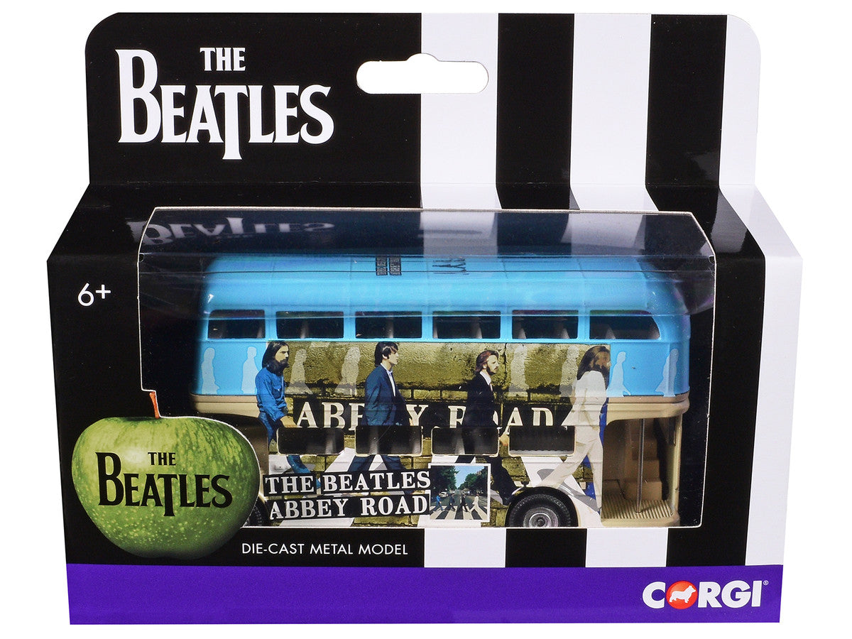 The Beatles London Double Decker Bus "Abbey Road" Blue and Beige Diecast Model Car by Corgi LuxuryLifeWay Online Store