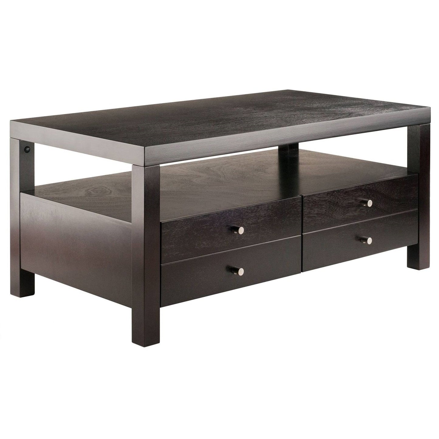 Modern Espresso 2 Drawer Coffee Table LuxuryLifeWay Online Store