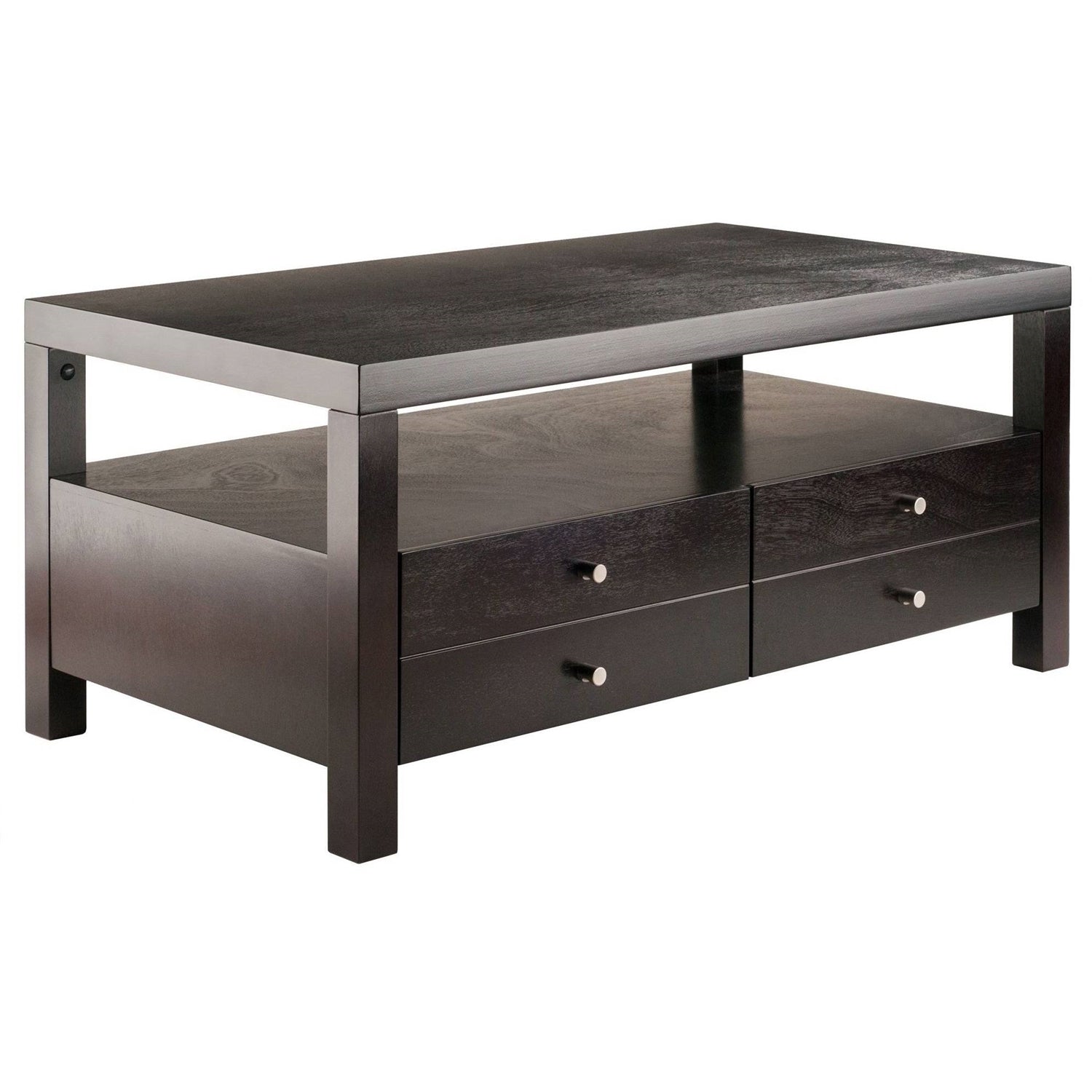 Modern Espresso 2 Drawer Coffee Table LuxuryLifeWay Online Store