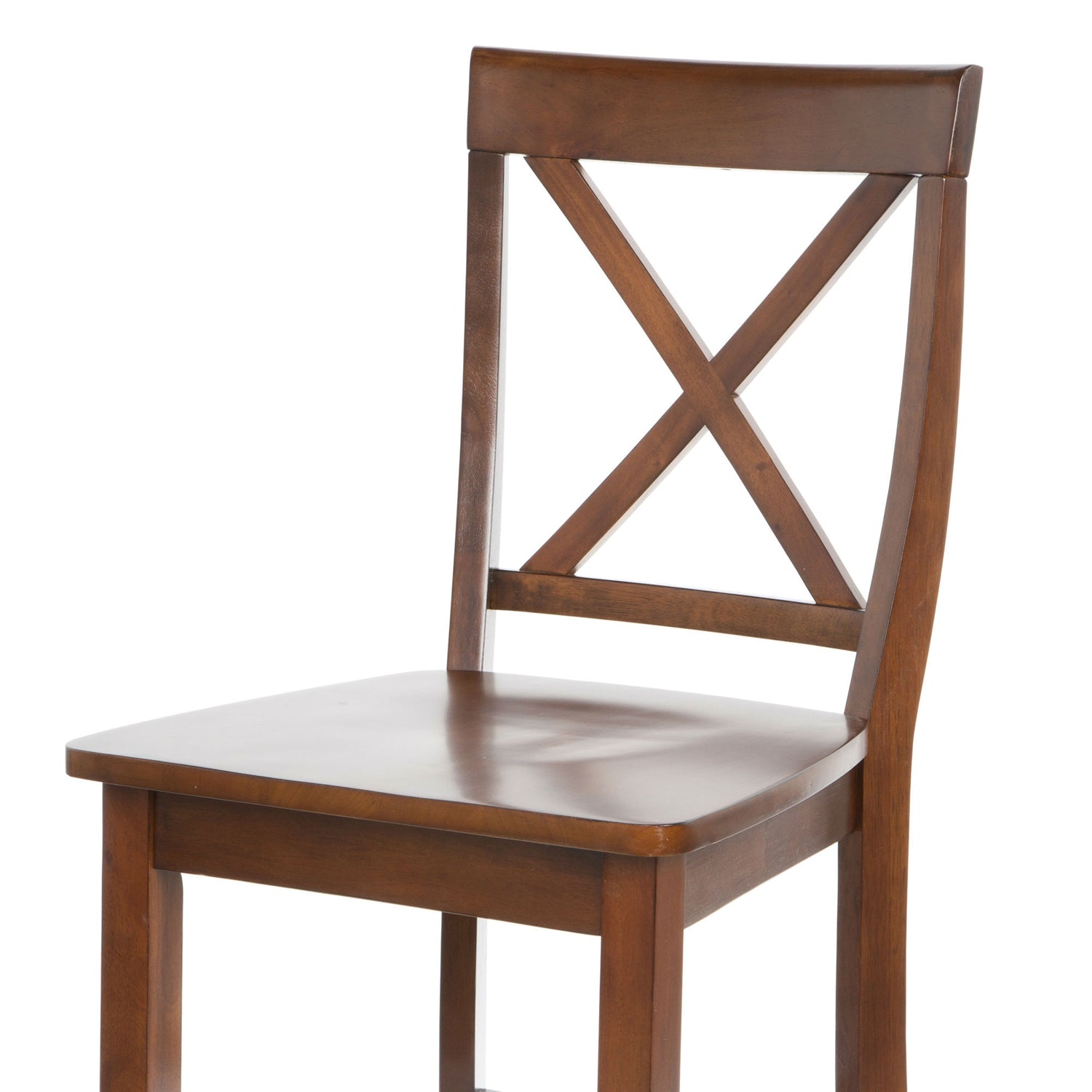 Set of 2 - X-Back 30-inch Solid Wood Barstool in Mahogany Finish LuxuryLifeWay Online Store