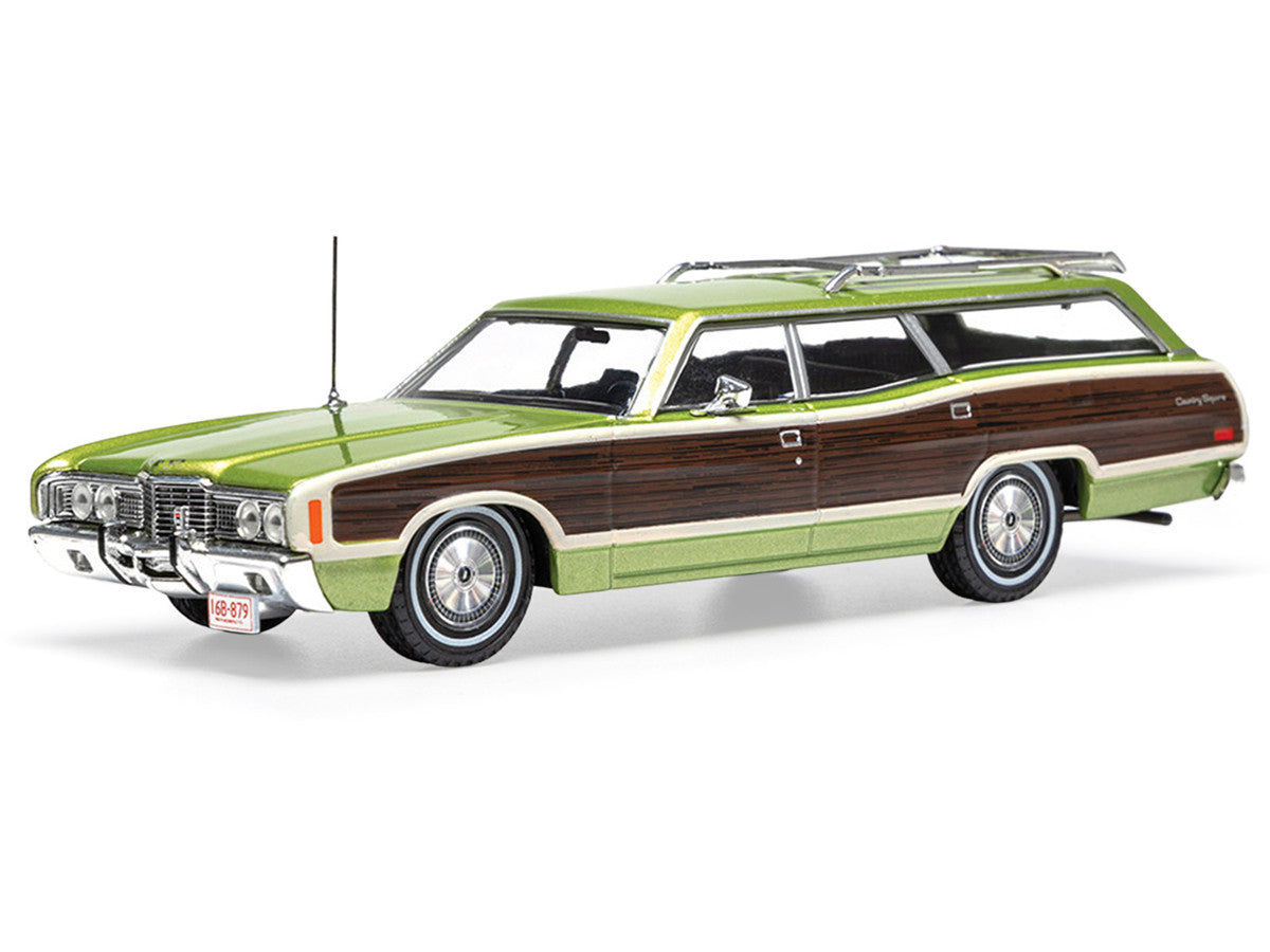 1972 Ford LTD Country Squire Wagon Green Metallic with Woodgrain Sides 1/43 Diecast Model by IXO Models LuxuryLifeWay Online Store