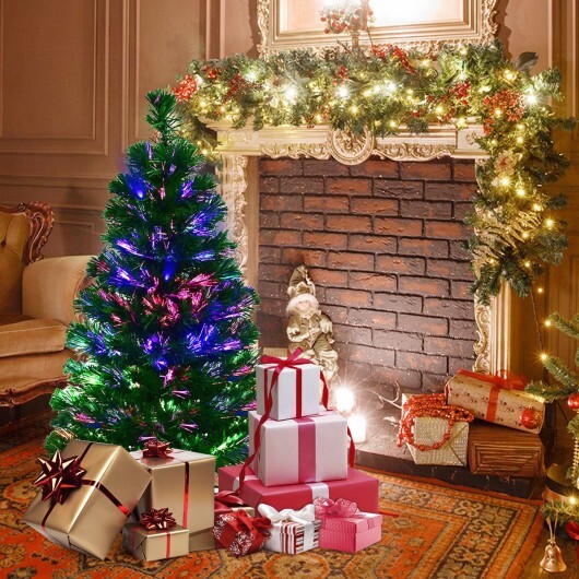3' / 4' / 5' / 6' Fiber Optic Artificial PVC Christmas Tree-5 ft