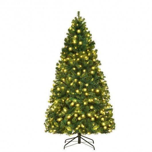7 Feet PVC Artificial Christmas Tree with LED Lights-7 ft
