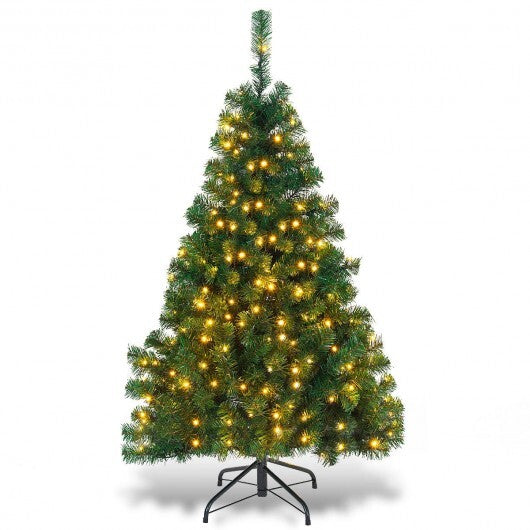 4.5 Feet PVC Pre-lit Artificial Hinged Christmas Tree LuxuryLifeWay Online Store