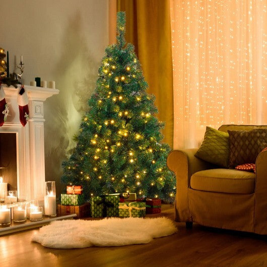 4.5 Feet PVC Pre-lit Artificial Hinged Christmas Tree LuxuryLifeWay Online Store