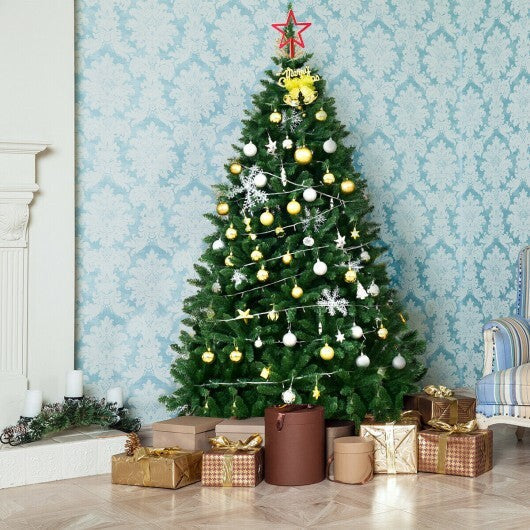 6 Feet Hinged Artificial Christmas Tree with Solid Metal Stand LuxuryLifeWay Online Store