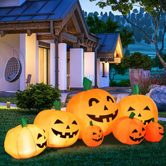 7.5 Feet Halloween Inflatable 7 Pumpkins Patch with LED Lights LuxuryLifeWay Online Store