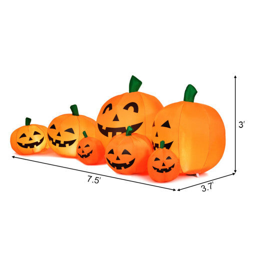 7.5 Feet Halloween Inflatable 7 Pumpkins Patch with LED Lights LuxuryLifeWay Online Store