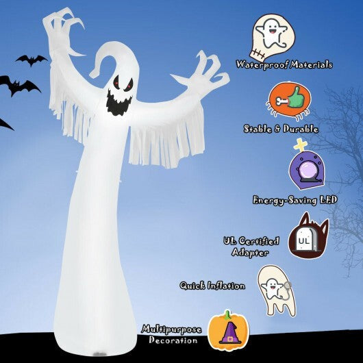 12 Feet Halloween Inflatable Spooky Ghost with Blower and LED Lights LuxuryLifeWay Online Store