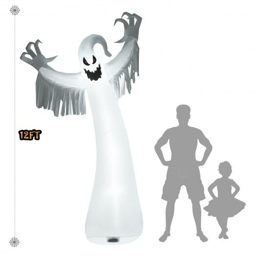 12 Feet Halloween Inflatable Spooky Ghost with Blower and LED Lights LuxuryLifeWay Online Store