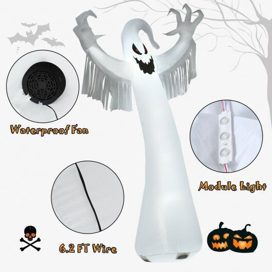 12 Feet Halloween Inflatable Spooky Ghost with Blower and LED Lights LuxuryLifeWay Online Store