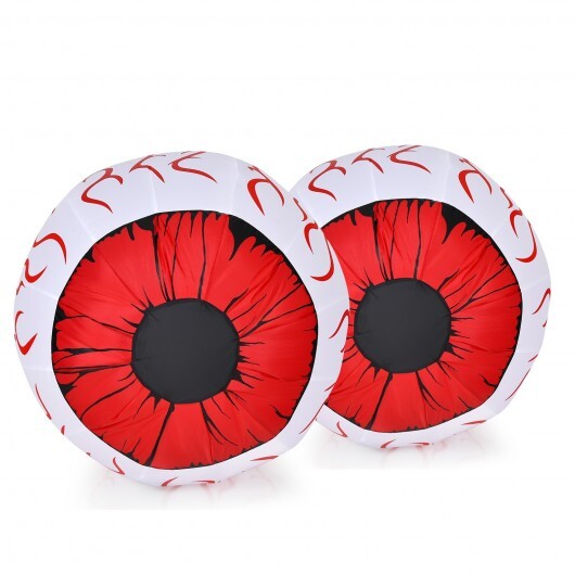 2 Pack 3 Feet Halloween Inflatable Eyeballs with Air Blower LuxuryLifeWay Online Store