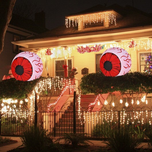 2 Pack 3 Feet Halloween Inflatable Eyeballs with Air Blower LuxuryLifeWay Online Store