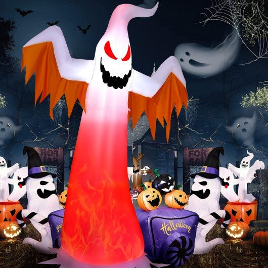 8 Feet Halloween Inflatable Ghost with Rotatable Flame LED Lights LuxuryLifeWay Online Store